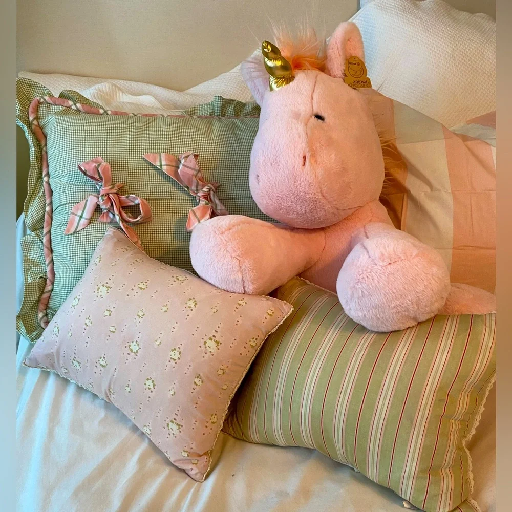 Set of 2 Boutique Feather filled pillows for Nursery or Child’s room 12x16